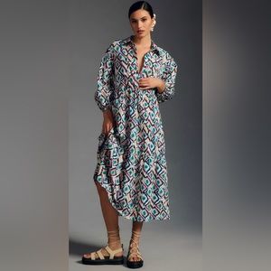 XL Maeve Bettina Tiered Shirt Dress NWT